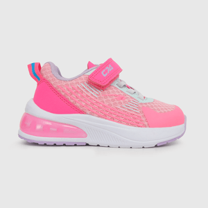 Zapatilla para niña niña velcro elástico sport fucsia (21 a 27)