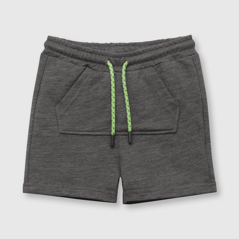 Bermuda de bebe niño con bolsillo grafito (3 a 36 meses)