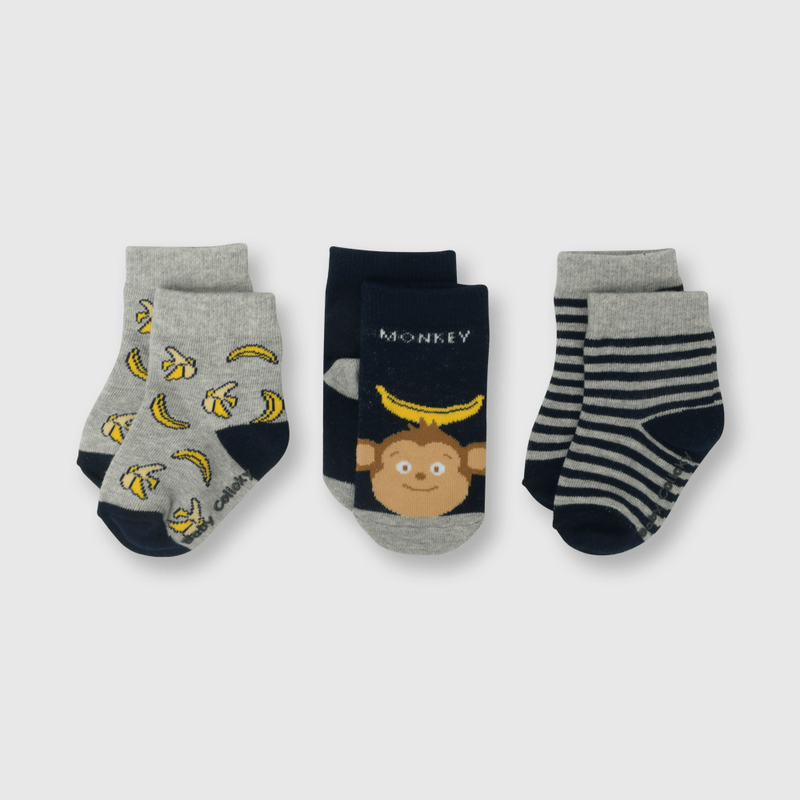 Calcetin de bebe niño 3 pack azul (14 a 25)