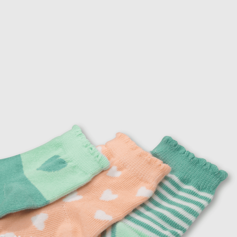 Pack de 6 Calcetines Deportivos Verde de Niña