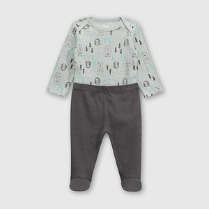 Conjunto Body/Pantalon Gris de Niño