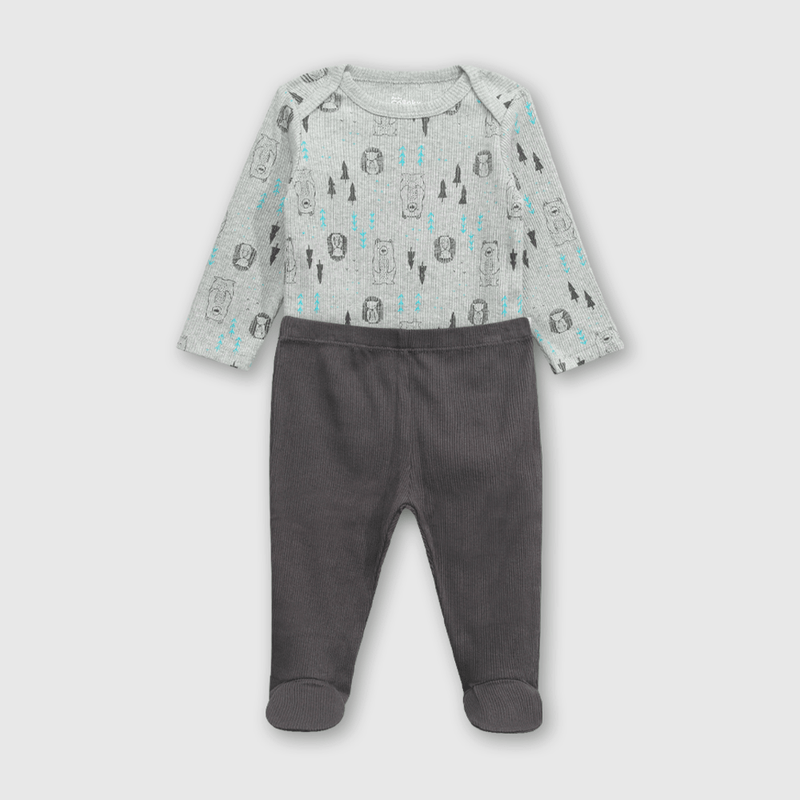 Conjunto Body/Pantalon Gris de Niño
