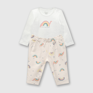 Conjunto Body/Pantalón Blanco de Niña