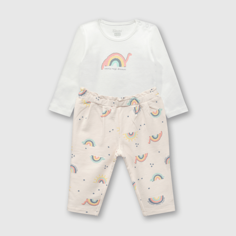 Conjunto Body/Pantalón Blanco de Niña