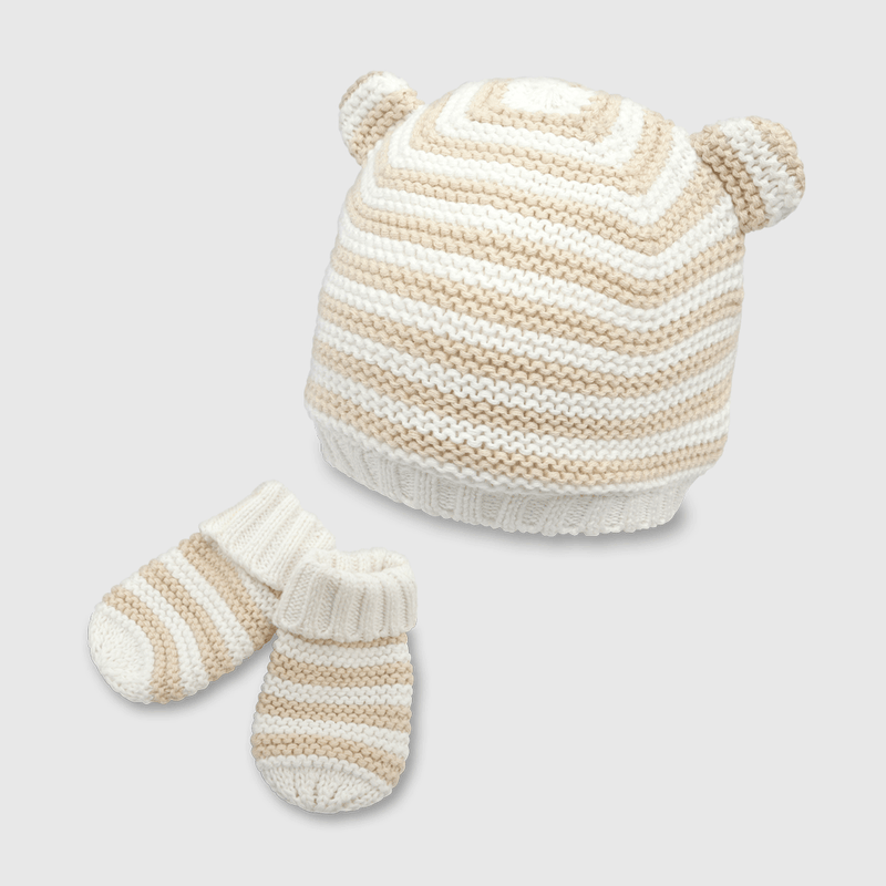 Set Gorro Beige Unisex