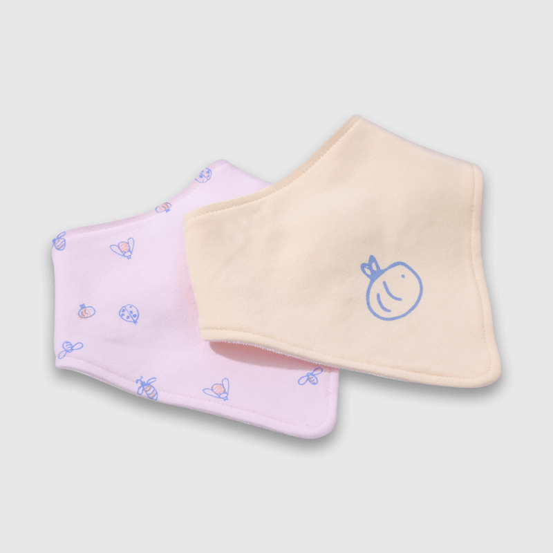 Pack de 2 Baberos Naranjo de Bebé