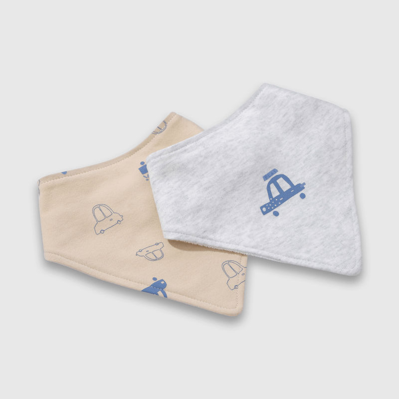 Pack de 2 Baberos Gris de Bebé