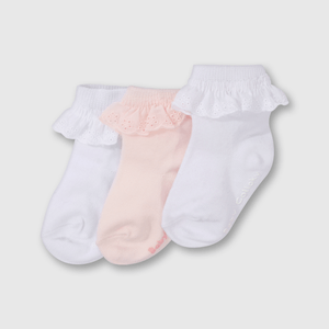 Pack de 3 Calcetines Corto Blanco