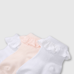 Pack de 3 Calcetines Corto Blanco