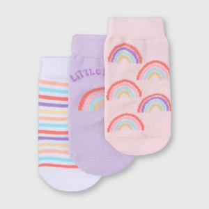 Pack de 3 Calcetines Corto Morado