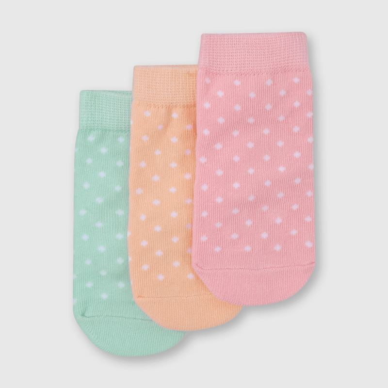 Pack de 3 Calcetines Corto Naranjo
