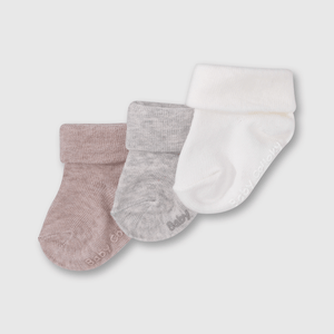 Pack de 3 Calcetines Corto Gris de Bebé