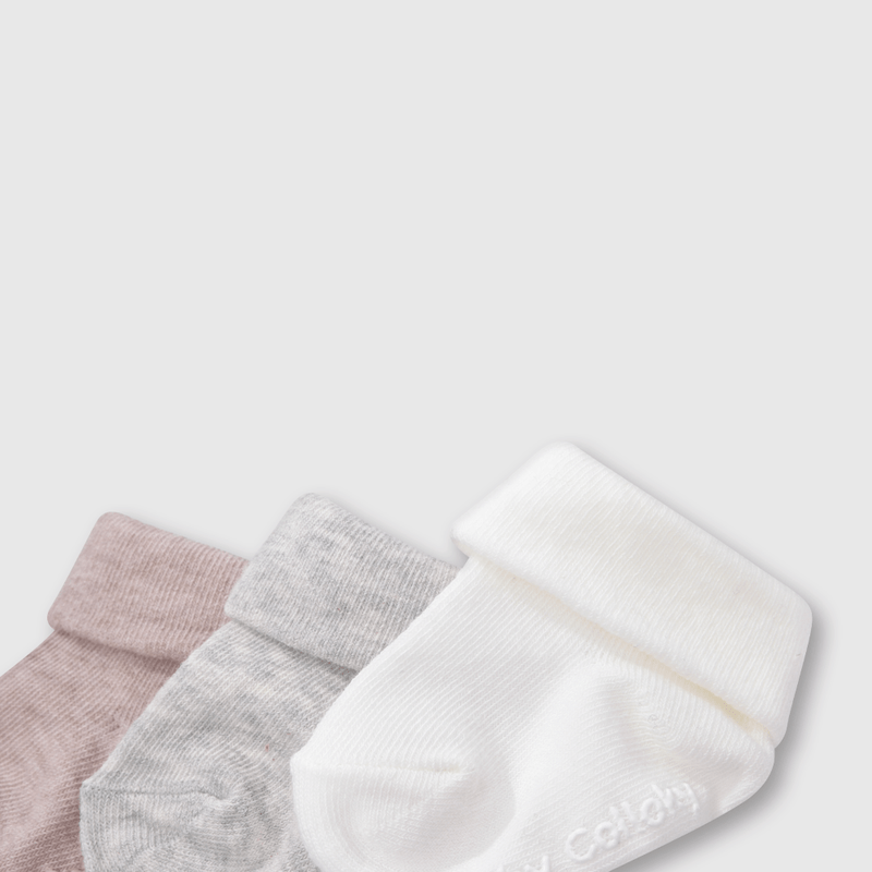 Pack de 3 Calcetines Corto Gris de Bebé