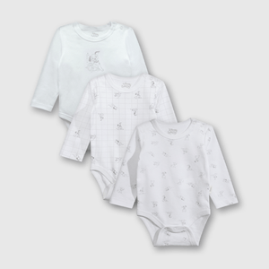 Pack de 3 Bodies Disney Blanco de Bebé
