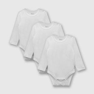 Pack de 3 Bodies Blanco de Bebé