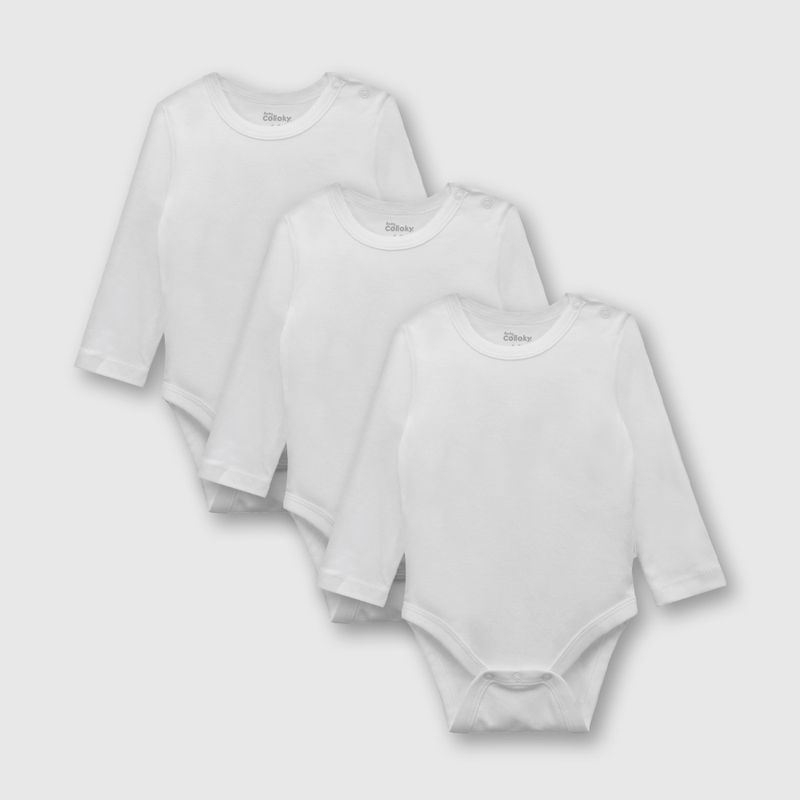 Pack de 3 Bodies Blanco de Bebé