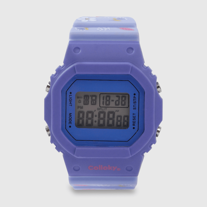 Reloj de Flores Morado