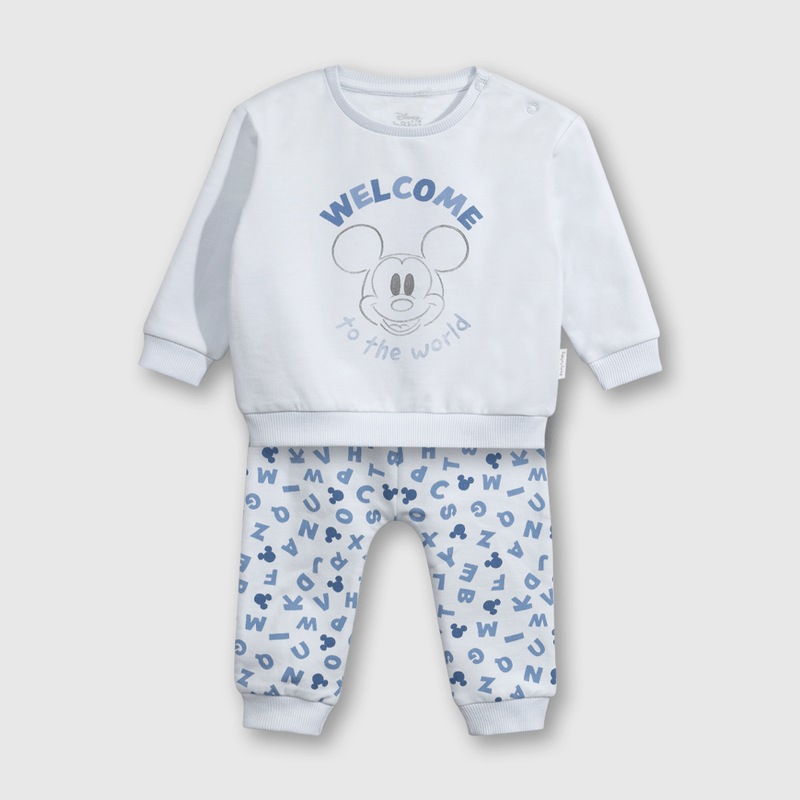 Conjunto Polerón/ Pantalón Disney Celeste de Bebé