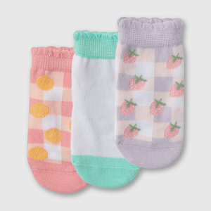 Pack de 3 Calcetines Corto Morado