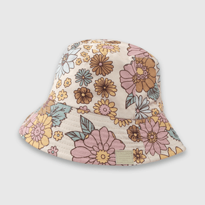 Sombrero Reversible Flores Damasco