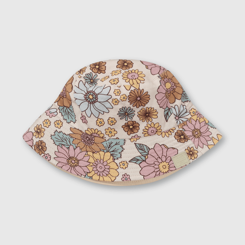 Sombrero Reversible Flores Damasco