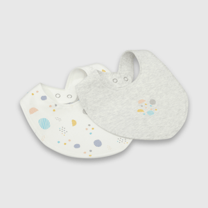 Pack de 2 Baberos Gris de Bebé