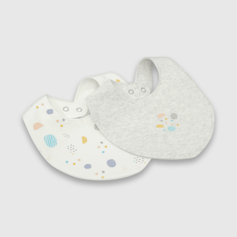 Pack de 2 Baberos Gris de Bebé