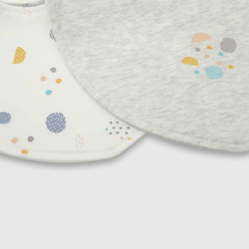 Pack de 2 Baberos Gris de Bebé