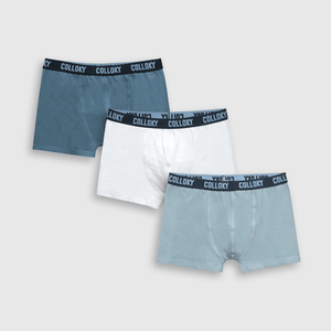 Pack de 3 Boxers Liso Azul