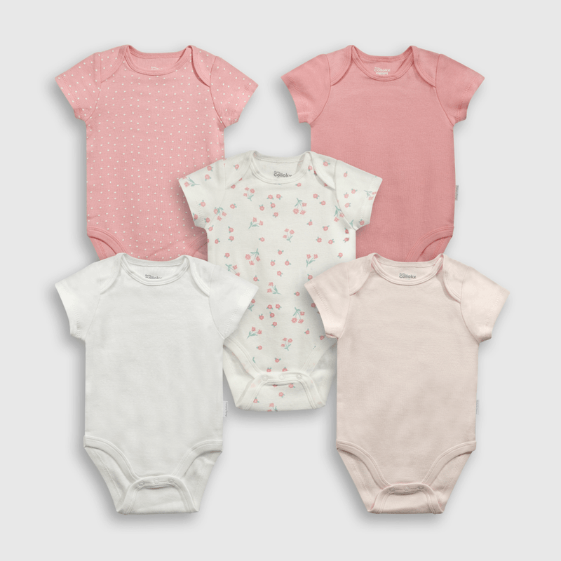 Pack de 5 Bodies Blanco de Bebé