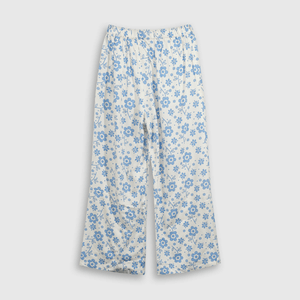 Pantalón estampado Flores Azul