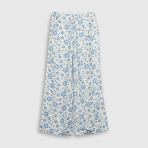 Pantalón estampado Flores Azul