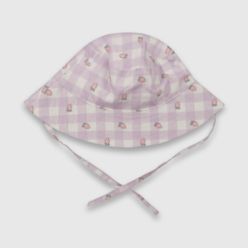Sombrero Cuadros Vichy Morado