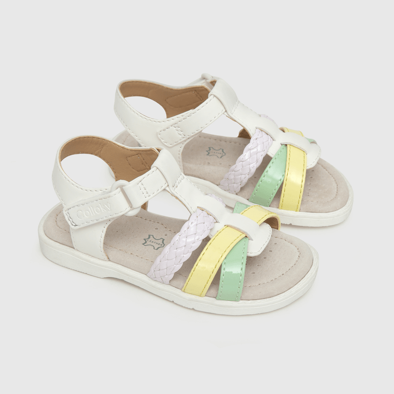 Sandalia de niña velcro multicolor (21 a 27)