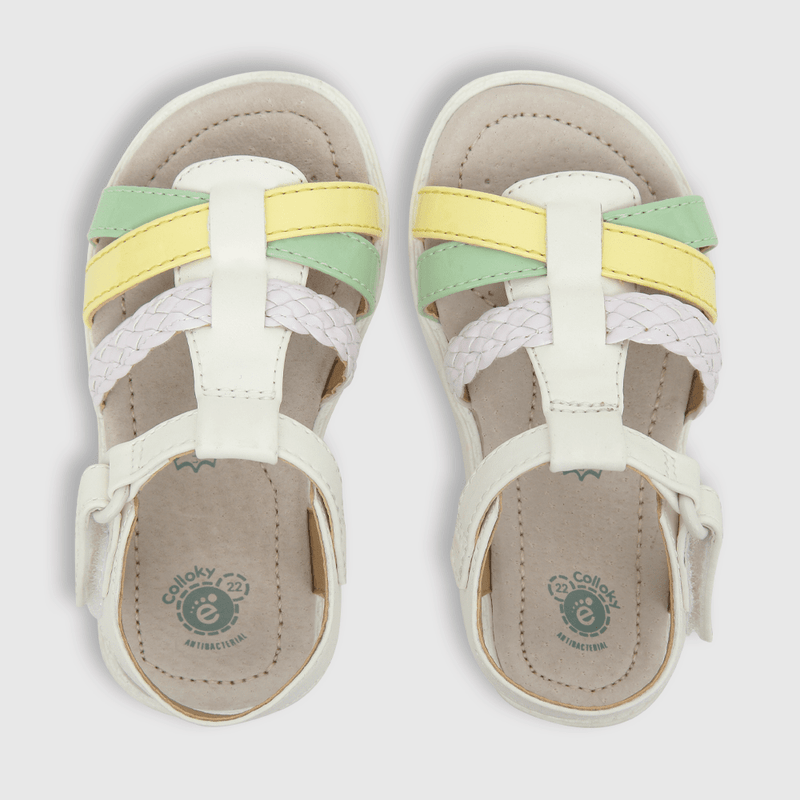 Sandalia de niña velcro multicolor (21 a 27)
