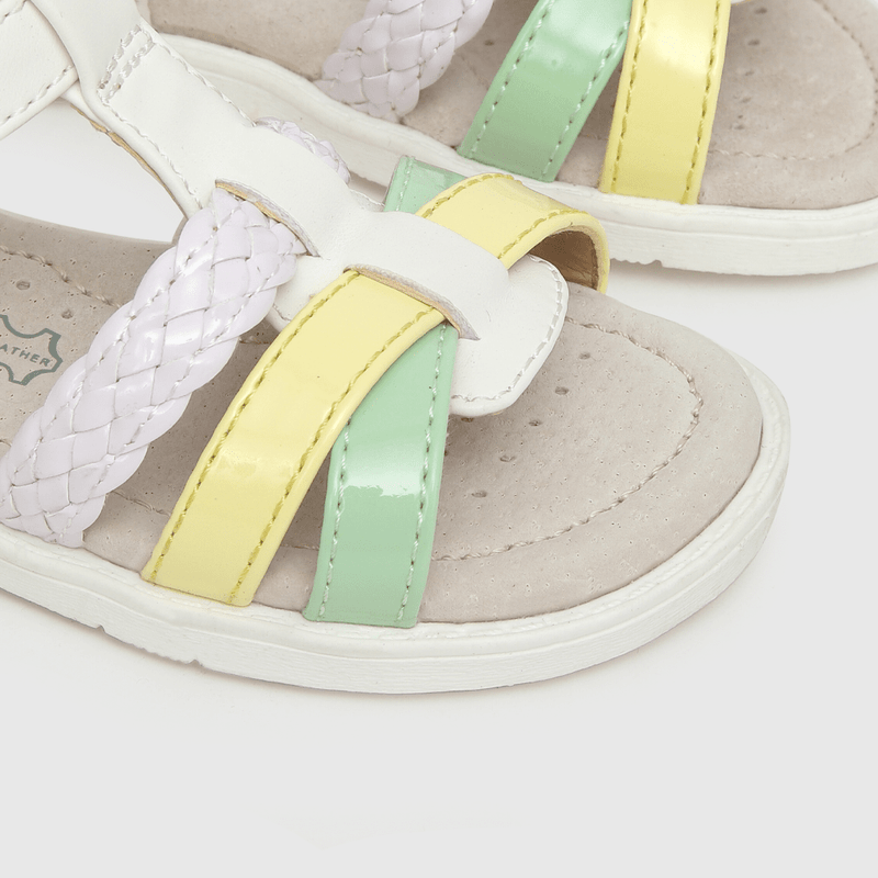 Sandalia de niña velcro multicolor (21 a 27)