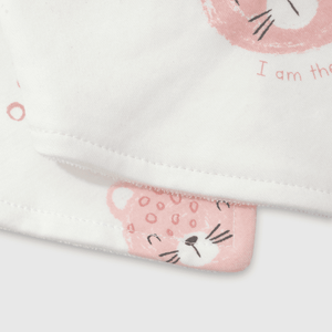 Pack de Dos Baberos Blanco Print Leopardo Bebé