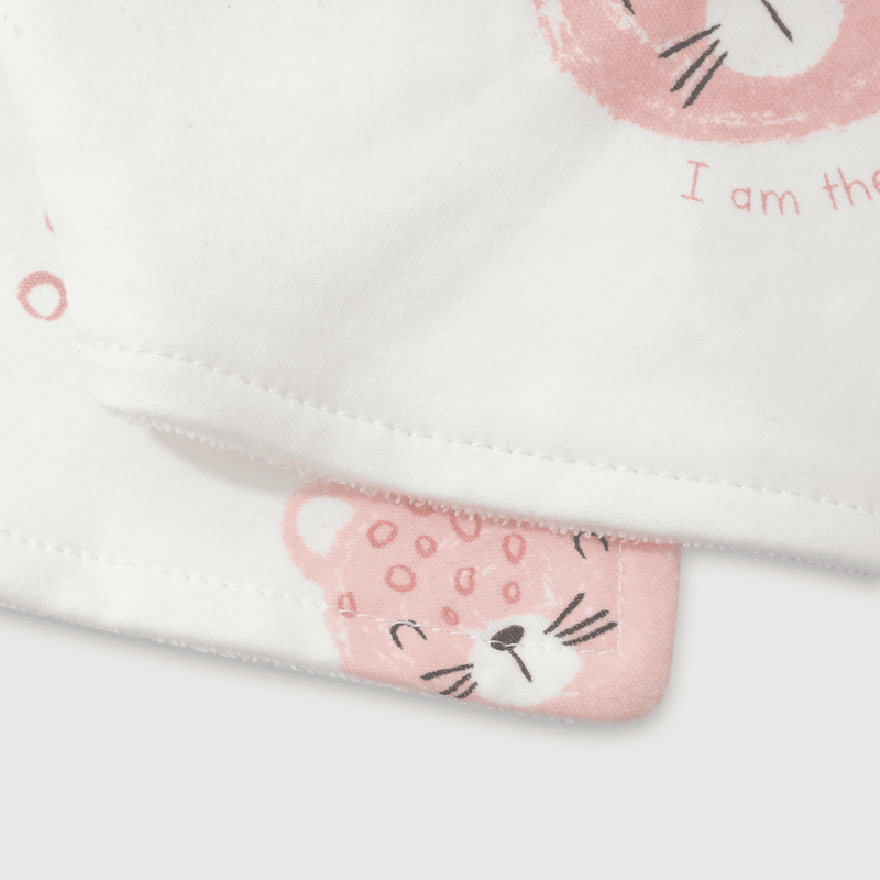 Pack de Dos Baberos Blanco Print Leopardo Bebé