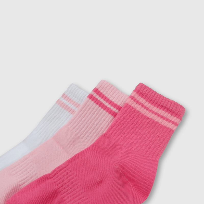 Pack de Tres Calcetines Rosado Niña