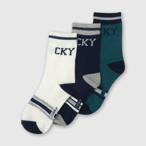 Pack de Tres Calcetines Azul CKY de Niño
