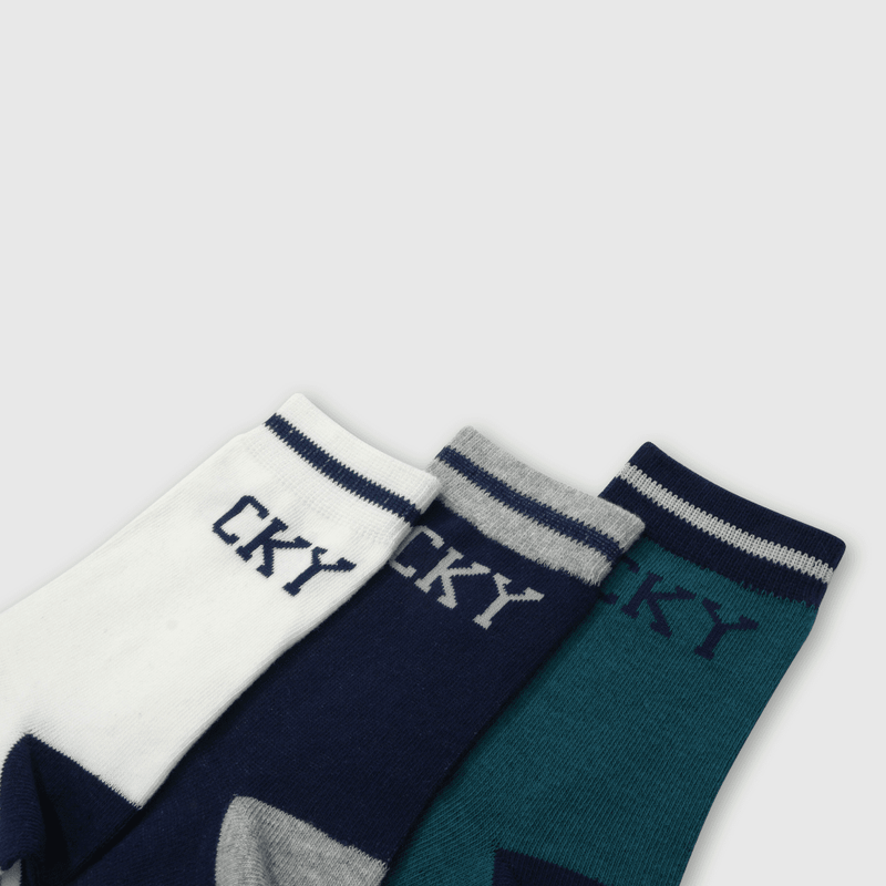 Pack de Tres Calcetines Azul CKY de Niño