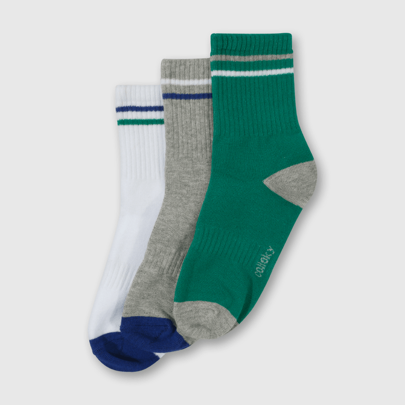 Pack de Tres Calcetines Gris de Niño