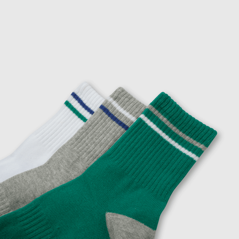 Pack de Tres Calcetines Gris de Niño