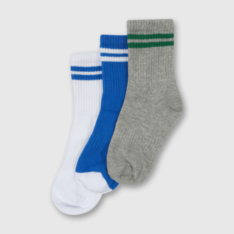 Pack de Tres Calcetines Gris de Niño