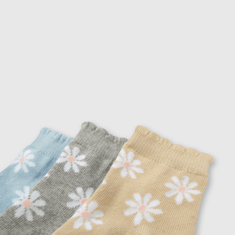 Pack de Tres Calcetines Multicolor Palmeras Niña