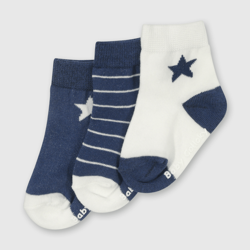 Pack de Tres Calcetines Azul Niño
