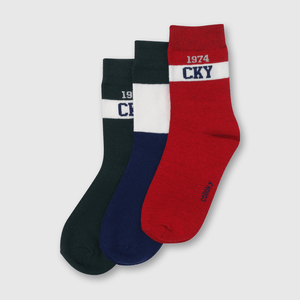 Pack de Tres Calcetines Azul CKY de Niño