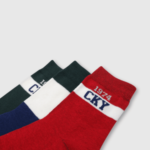 Pack de Tres Calcetines Azul CKY de Niño