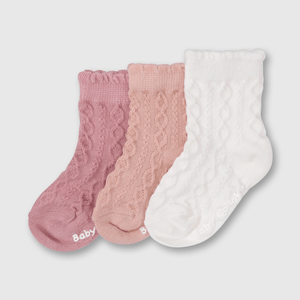 Pack de Tres Calcetines Rosados Niña