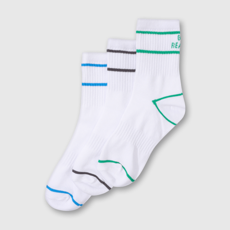 Pack de Tres Calcetines Blanco Niño
